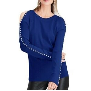 INC Cold Shoulder Top